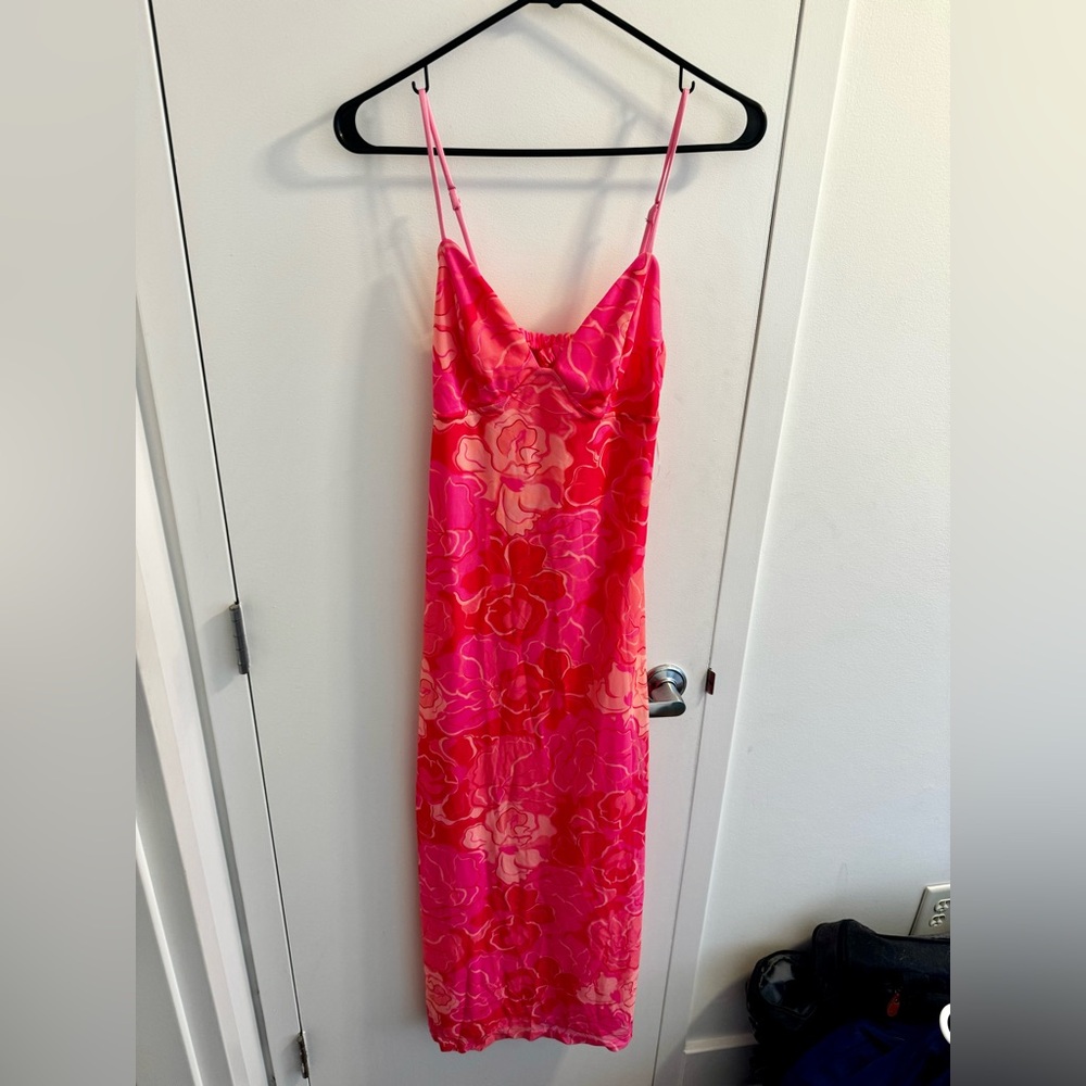 Hello Molly Pink Floral Maxi Dress - Picture 3 of 7